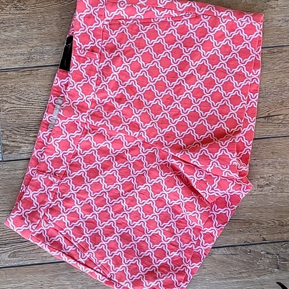 Banana Republic Factory Pants - Banana Republic Jacquard 3.5 Short Turqoise Gem Coral White #948202 NWT